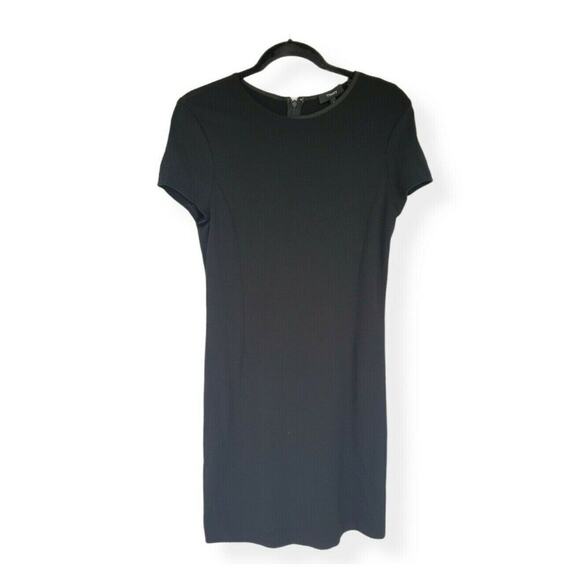Theory Dress Womens 8 Black Midi Casual Summer Flowy Work - Picture 1 of 6